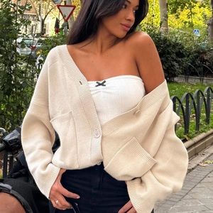 Cream colored cardigan